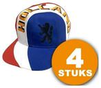 Oranje Feestpet | 4 stuks Pet Holland | Feestkleding EK/WK, Nieuw, Verzenden