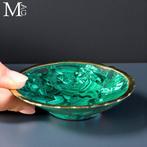 Schoteltje in malachiet mozaïek - Hoogte: 130 mm - Breedte: