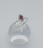 Ring - 19.2 kt. Witgoud - 0.45ct. tw. Robijn - Diamant, Sieraden, Tassen en Uiterlijk, Ringen, Nieuw