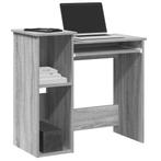 vidaXL Bureau met schappen 84x40x78 cm bewerkt hout grijs, Verzenden, Nieuw