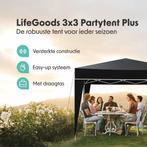 2dekans | LifeGoods Partytent Plus - Opvouwbare tent - 3x3 m, Ophalen of Verzenden, Zo goed als nieuw