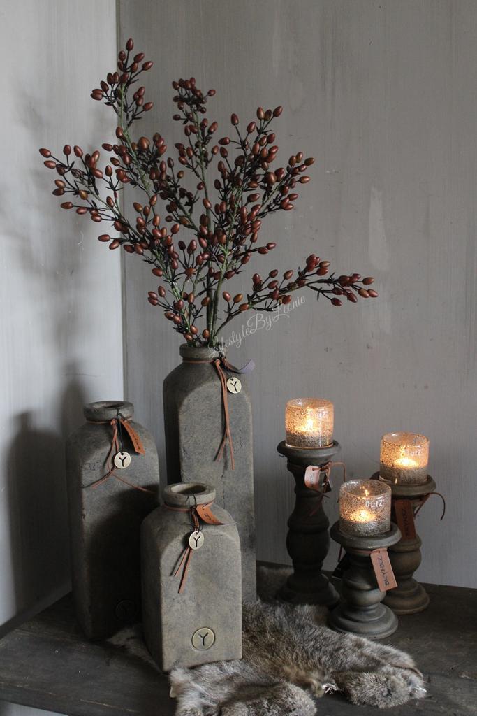 Brynxz baluster kandelaar Brown 20 cm, Huis en Inrichting, Woonaccessoires | Kandelaars en Kaarsen, Nieuw, Ophalen of Verzenden