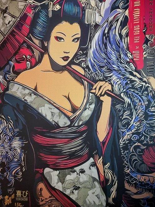 Yorokobi - JAPAN SHADOWS 3 (XL size), Antiek en Kunst, Kunst | Schilderijen | Modern