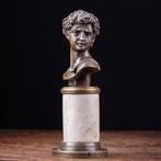 Beeld, David di Michelangelo - 190 mm - Albast, Brons, David, Antiek en Kunst