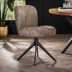 *WOONWINKEL* Draaibare Eetkamerstoel Taupe Boucle, Huis en Inrichting, Stoelen, Verzenden, Nieuw, Bruin