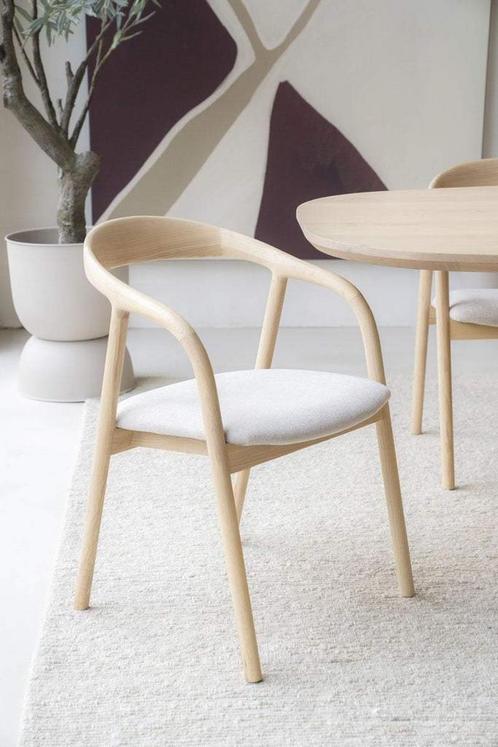 Stoel Rayven - Naturel - 96229 - eetkamerstoelen, Huis en Inrichting, Stoelen, Nieuw, Stof