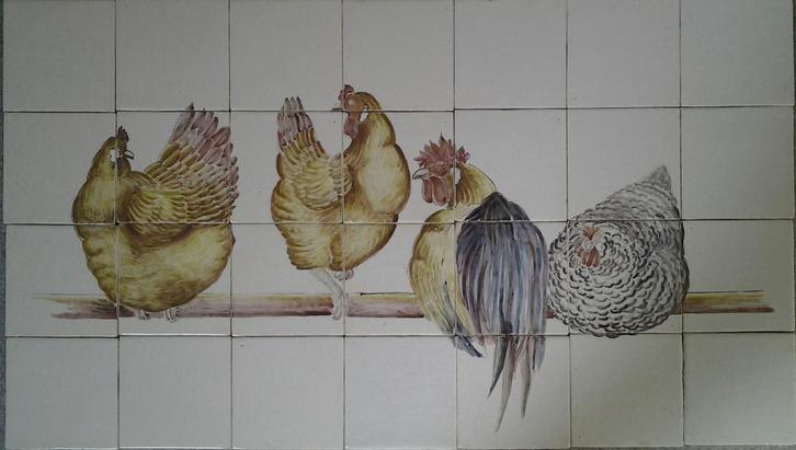 Authentieke friesche witjes..makkumer.oudestijl, Doe-het-zelf en Verbouw, Tegels, Minder dan 20 cm, Minder dan 20 cm, 10 m² of meer