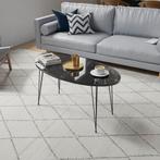 [en.casa] Salontafel Skævinge ovaal 43x90x50 cm marmer zwart, Huis en Inrichting, Tafels | Salontafels, Verzenden, Nieuw