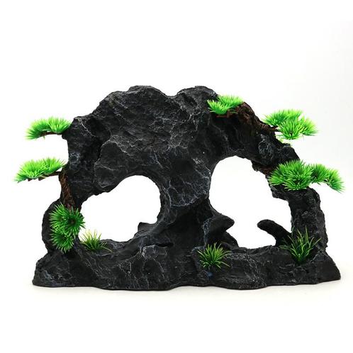 Rots met twee gaten OS-239 - aquarium decoratie, Dieren en Toebehoren, Vissen | Aquaria en Toebehoren, Sierelement, Nieuw, Ophalen of Verzenden