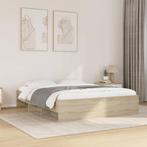 vidaXL Bedframe zonder matras hout sonoma eikenkleurig, Huis en Inrichting, Bruin, Verzenden, Overige maten, 200 cm