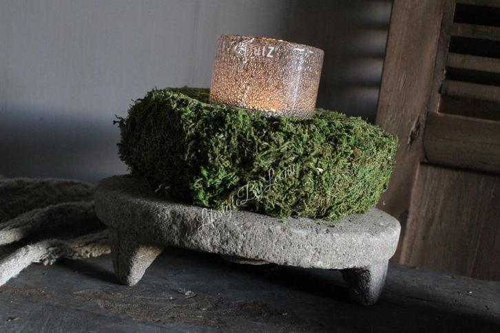 Authentieke ronde stenen japati plate, Huis en Inrichting, Woonaccessoires | Overige, Nieuw, Ophalen of Verzenden