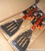 12x Big Jeff BBQ Spatel rvs met houten handvat, Nieuw