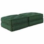 vidaXL Modulaire bank 2 pcs Groen 70 x 70 x 36 cm Stof, Huis en Inrichting, Woonaccessoires | Kussens, Verzenden, Nieuw, Groen