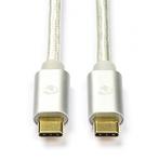 Apple oplaadkabel | USB C  USB C 3.0 | 1 meter (Zilver), Verzenden, Nieuw