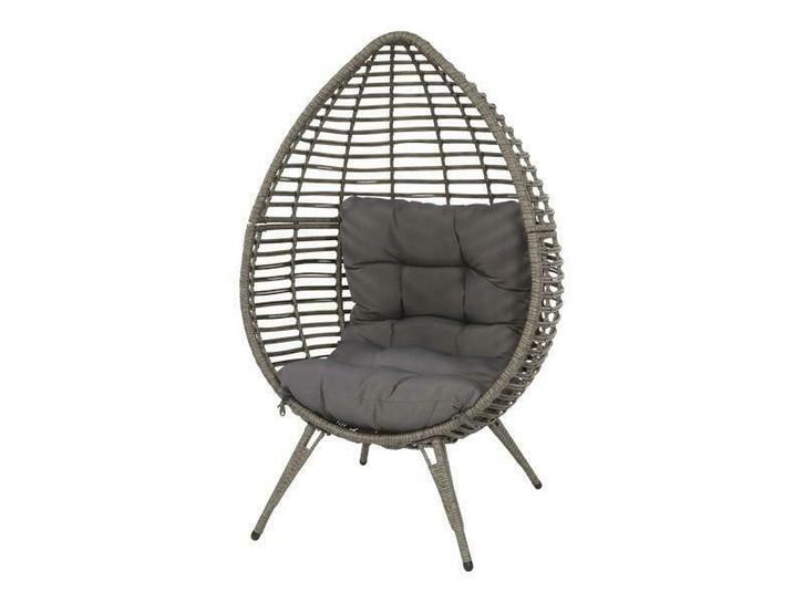 Lesli hangstoel loungestoel relaxstoel chill grijs, Tuin en Terras, Tuinsets en Loungesets, Nieuw, Overige materialen