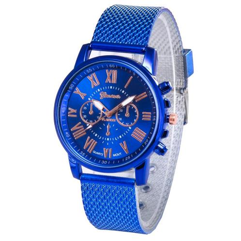 Fako® - Horloge - Geneva - Roman - Mesh Look - Ø 40mm -, Sieraden, Tassen en Uiterlijk, Horloges | Dames, Verzenden