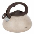 Florina Lava fluitketel RVS beige / bruin 2.5 Liter - ook, Witgoed en Apparatuur, Waterkokers, Ophalen of Verzenden, Nieuw