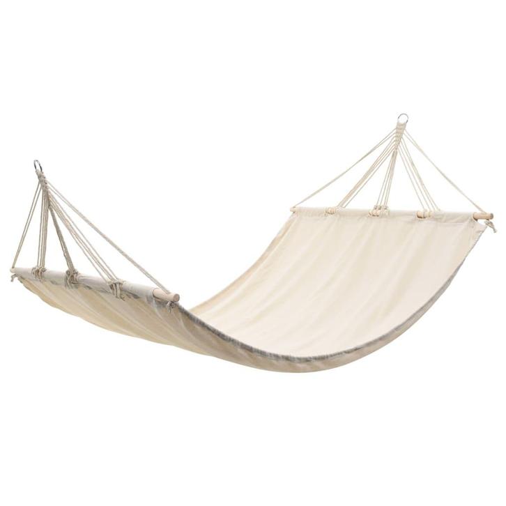 vidaXL Hangmat 210 x 150 cm (crème), Tuin en Terras, Hangmatten, Nieuw, Verzenden