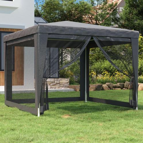 vidaXL Partytent met 4 mesh zijwanden 3x3 m HDPE, Tuin en Terras, Partytenten, Partytent, Nieuw, Verzenden