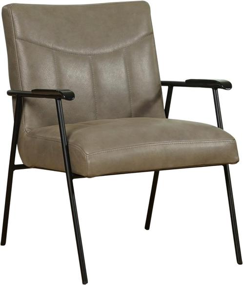 Leren fauteuil - Echt leer, Industrieel, Comfortabel en kies, Huis en Inrichting, Fauteuils, 50 tot 75 cm, 75 tot 100 cm, Nieuw