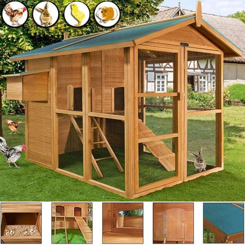 Kippenhok Klein Dierenverblijf 191x151x148cm (Huisdieren), Dieren en Toebehoren, Honden-accessoires, Nieuw, Verzenden