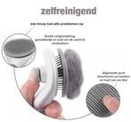 Huisdierenborstel - Zelfreinigende Borstel Honden en Katten, Dieren en Toebehoren, Honden-accessoires, Verzenden, Nieuw