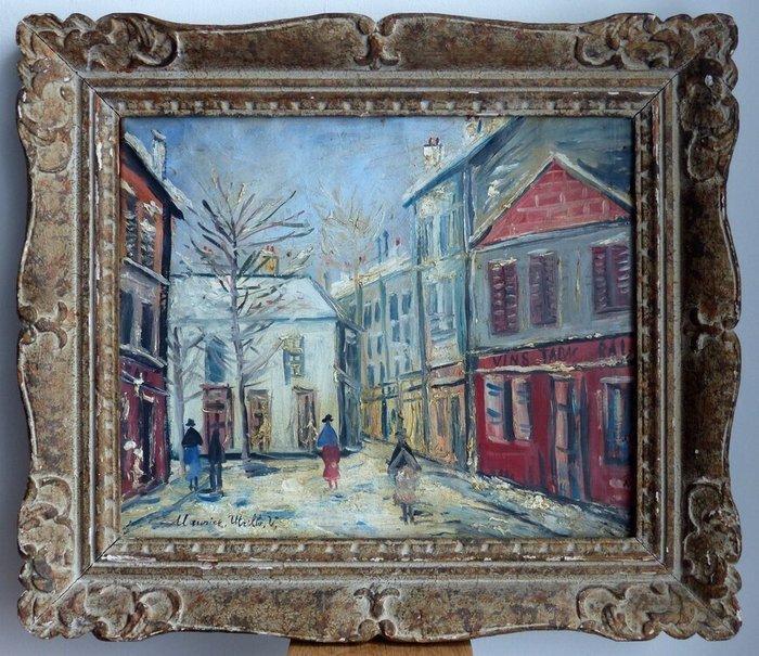 Suiveur de Maurice Utrillo - Montmartre sous la neige, Antiek en Kunst, Kunst | Schilderijen | Klassiek
