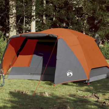 vidaXL Tent met luifel 4-persoons waterdicht oranje