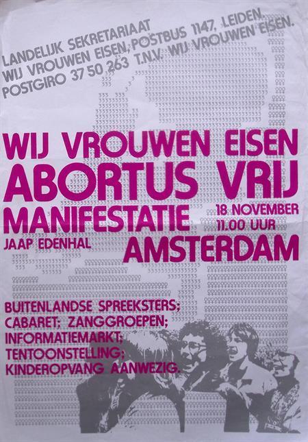 Vrouwen eisen ABORTUS vrij - manifestatie (lijst optie), Verzamelen, Posters, Nieuw, Overige onderwerpen, Met lijst, Verzenden