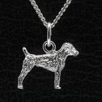 Zilveren Duitse jachtterrier ketting hanger - klein, Verzenden, Nieuw