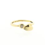 Gouden ring met zirconia (subtiele ring, gouden sieraden), Gebruikt, Overige kleuren, Ophalen of Verzenden, Kleiner dan 17