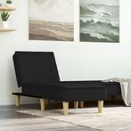 vidaXL Chaise longue stof zwart, Verzenden, Nieuw