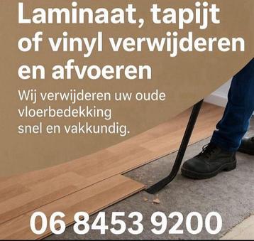 Vloerbedekking verwijderen en afvoeren – laminaat tapijt beschikbaar voor biedingen