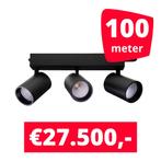LED Railverlichting Tripolore Zwart 100 spots + 100M rails, Ophalen of Verzenden