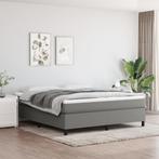 vidaXL Boxspring bed stof donkergrijs 160x200 cm, Huis en Inrichting, Slaapkamer | Bedden, Verzenden, 200 cm, 160 cm, Nieuw