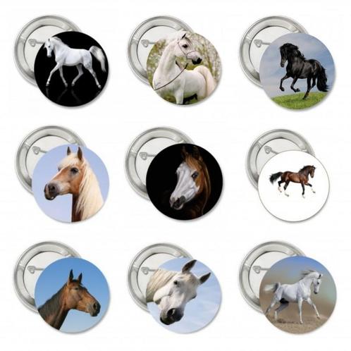 Buttons of (kleding)magneten met diverse paarden afbeeldinge, Dieren en Toebehoren, Paarden en Pony's | Overige Paardenspullen