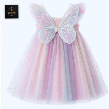 Vesta svr® Prinsessenjurk meisje - Regenboogjurk -vlinderjur beschikbaar voor biedingen