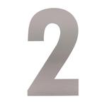 Huisnummer 2 XXL hoogte 50 cm geborsteld RVS, Ophalen of Verzenden, Nieuw, Rvs, Overige typen