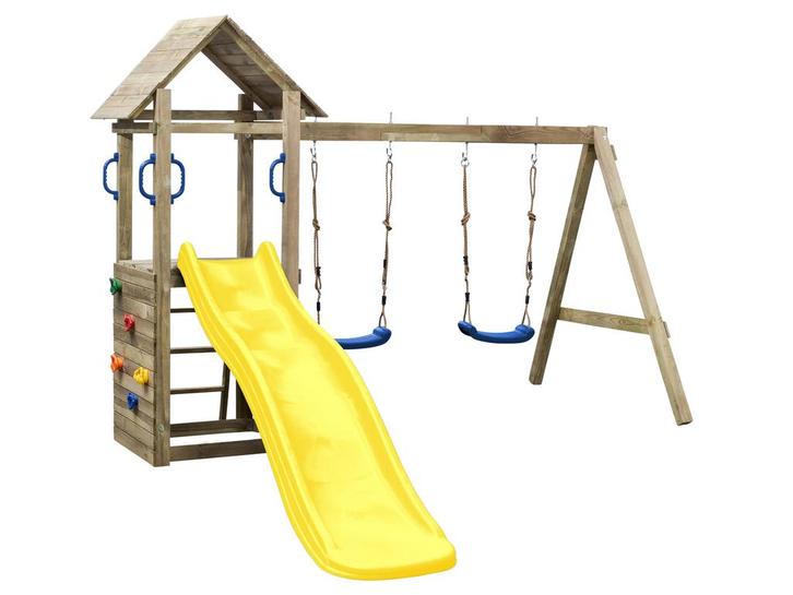 Houten Speeltoestel Maria met gele glijbaan, Kinderen en Baby's, Speelgoed | Overig, Nieuw, Ophalen of Verzenden