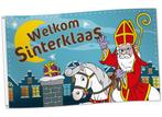 Vlag Welkom Sinterklaas Cartoon (150x90cm), Ophalen of Verzenden, Nieuw