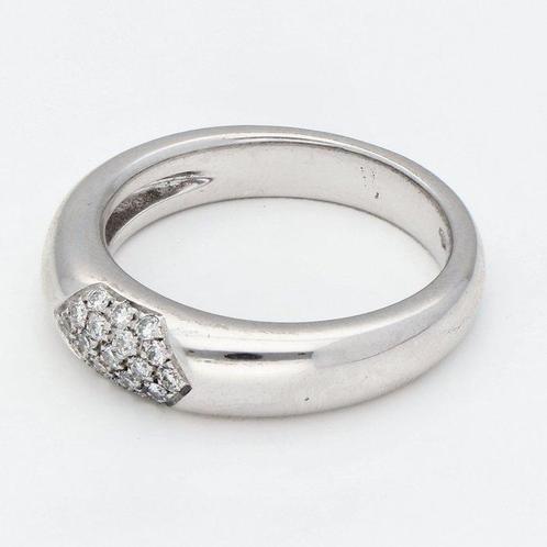Ring - 18 karaat Witgoud - 0.19ct. tw. Diamant (Natuurlijk), Sieraden, Tassen en Uiterlijk, Ringen