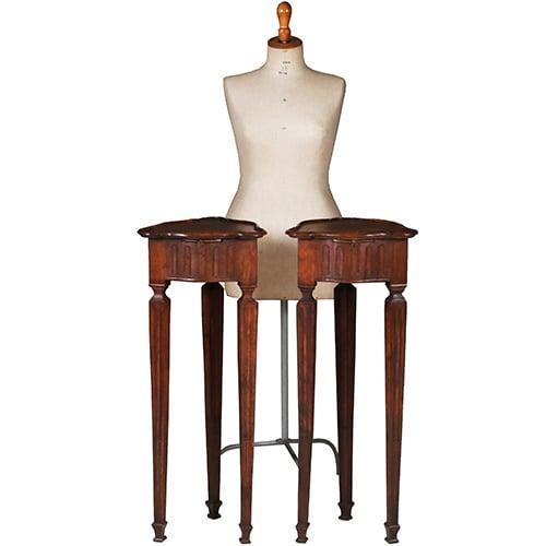 Stel van 2 Luikse pedestals met uittrekbaar blaadje voor een, Antiek en Kunst, Antiek | Kandelaars, Ophalen of Verzenden