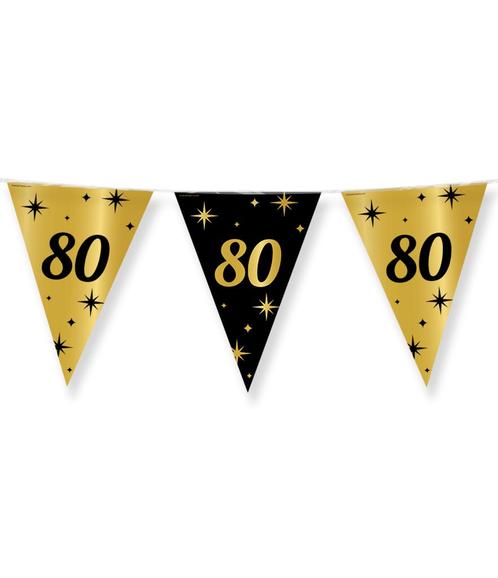 Vlaggenlijn 80 Jaar Goud Zwart 10m, Hobby en Vrije tijd, Feestartikelen, Nieuw, Verzenden