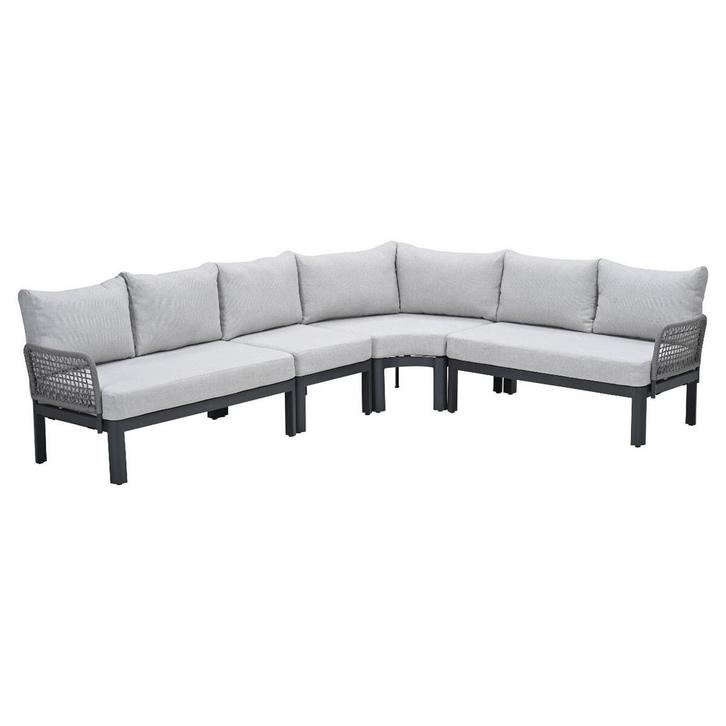 Garden Impressions Milan loungeset 4-delig - donker grijs, Tuin en Terras, Tuinsets en Loungesets, Verzenden