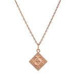 Roségouden vintage koord collier met hanger 14 krt, Ophalen of Verzenden, Nieuw