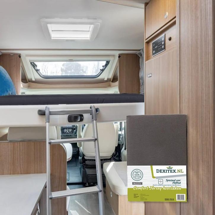 Jersey hoeslaken speciaal Hefbed - Antraciet, Huis en Inrichting, Slaapkamer | Beddengoed, Hoeslaken of Sloop, Wit, Nieuw, Eenpersoons