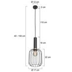 Mexlite hanglamp Aureole 3069ZW Nieuw, Huis en Inrichting, Lampen | Hanglampen, Nieuw, Ophalen of Verzenden, Modern, Metaal