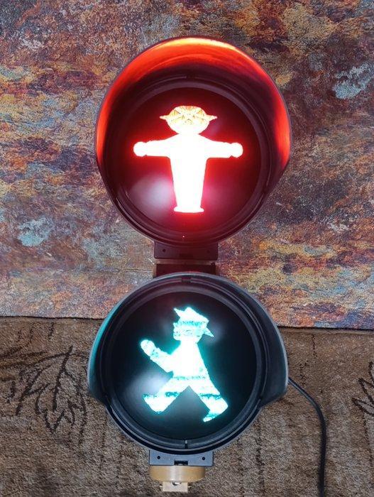 Stoplicht - materiaal, metaal, glas - Ampelmännchen, Antiek en Kunst, Antiek | Wandborden en Tegels