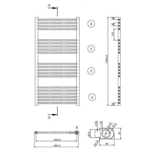 Designradiator My Aqua 60X120 Cm Wit (Zij- Of, Doe-het-zelf en Verbouw, Verwarming en Radiatoren, Ophalen of Verzenden