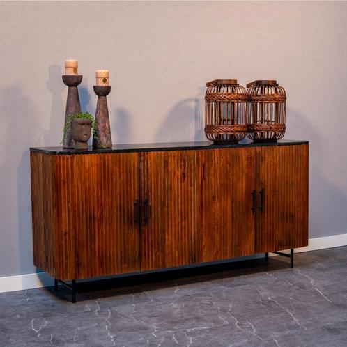 Dressoir Mangohout Levi 180 cm, Huis en Inrichting, Kasten | Dressoirs, 150 tot 200 cm, 25 tot 50 cm, Nieuw, Overige houtsoorten